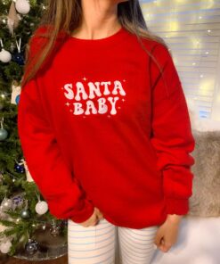 Alternative view of Santa Baby Crewneck Sweatshirt - Christmas Hoodie