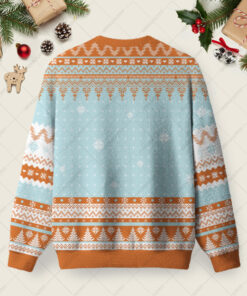 Alternative view of Eggnog & Candy Cane Deal Ugly Christmas Fuzzy Fleece Sweatshirt