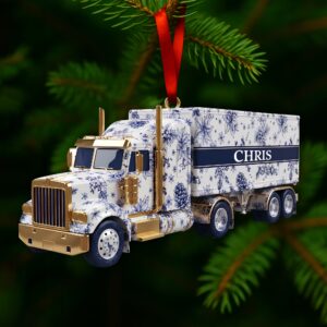 Alternative view of Elegant Semi Truck Ornament - Personalized Gifts For Truckers 01PGLU021025