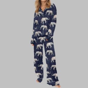 Alternative view of Elephant Satin Pajama Set