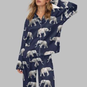 Elephant Satin Pajama Set