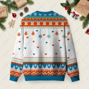 Alternative view of Emotionally Draining Ugly Christmas Fuzzy Fleece Sweatshirt