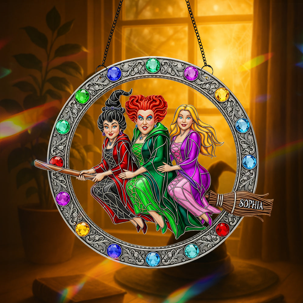 Enchanted Witches Trio Suncatcher - Personalized Gifts For Witch Lovers 04ohtn190825