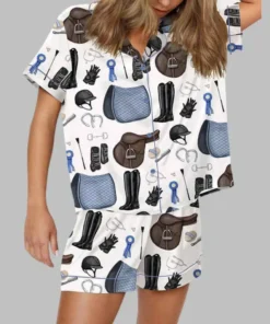 Equestrian Horse Show Satin Pajama Set