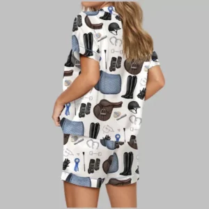 Alternative view of Equestrian Horse Show Satin Pajama Set