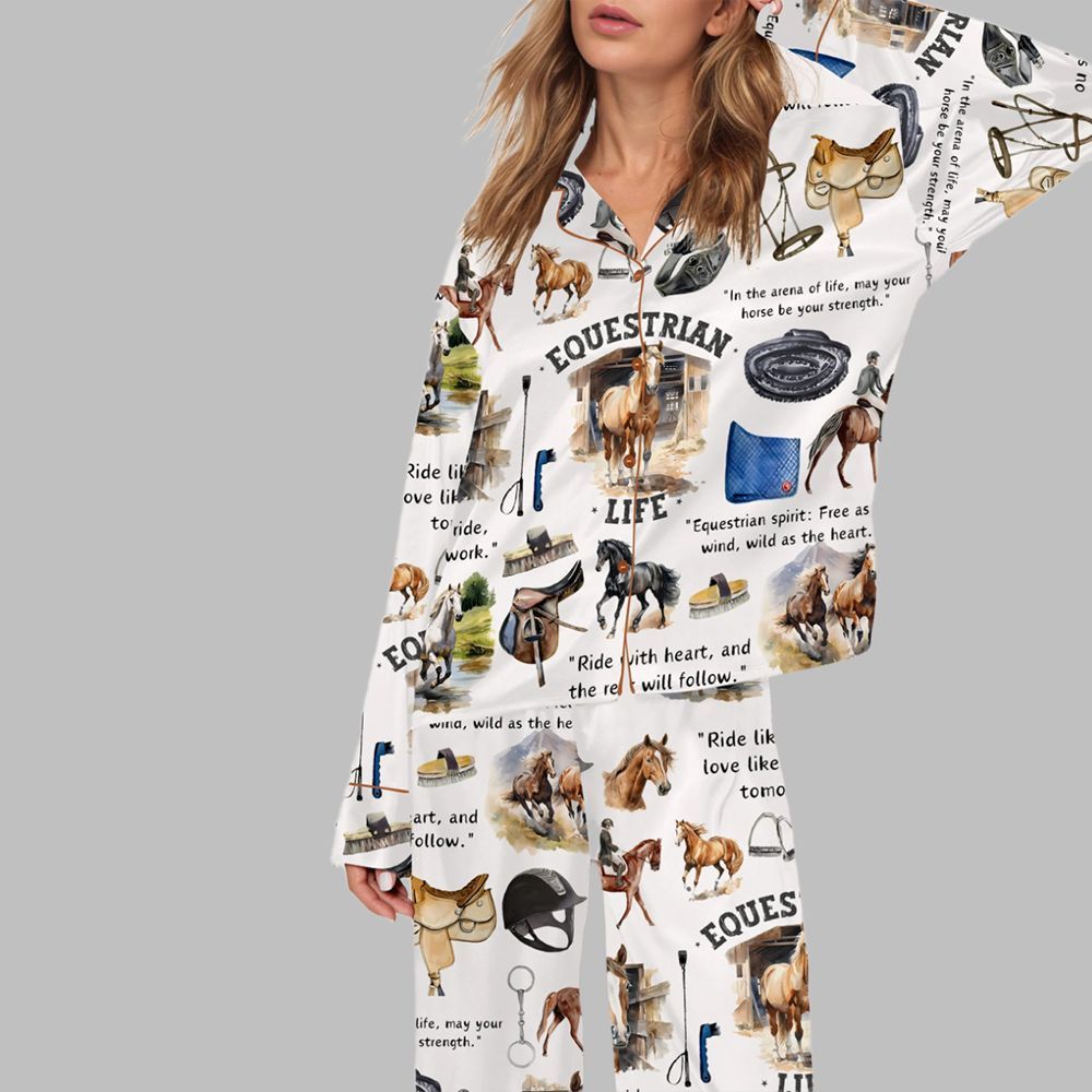Alternative view of Equestrian Life Pajama Set