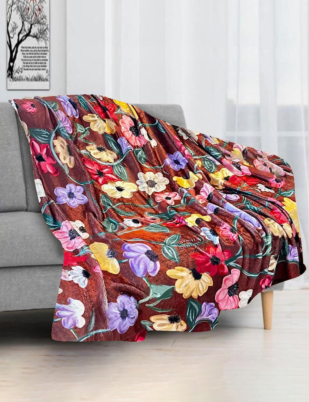 Eras Tour Piano Floral Blanket