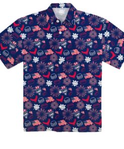 Alternative view of Erie SeaWolves Patriotic Button-Up Hawaiian Shirt 2025 Giveaway