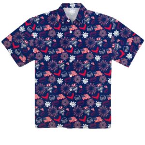 Alternative view of Erie SeaWolves Patriotic Button-Up Hawaiian Shirt 2025 Giveaway