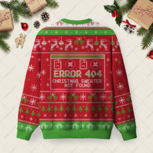 Alternative view of Error 404 Not Found Ugly Christmas Fuzzy Fleece Sweatshirt