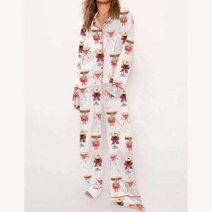 Alternative view of Espresso Martini Art Christmas Pajama Set