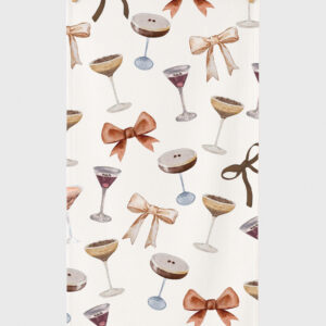 Espresso Martini Coquette Bow Beach Towel