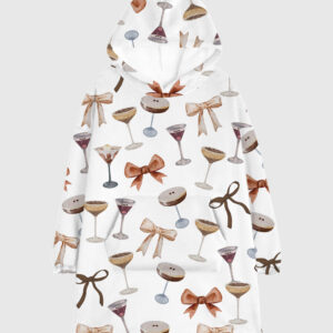 Espresso Martini Coquette Bow Blanket Hoodie