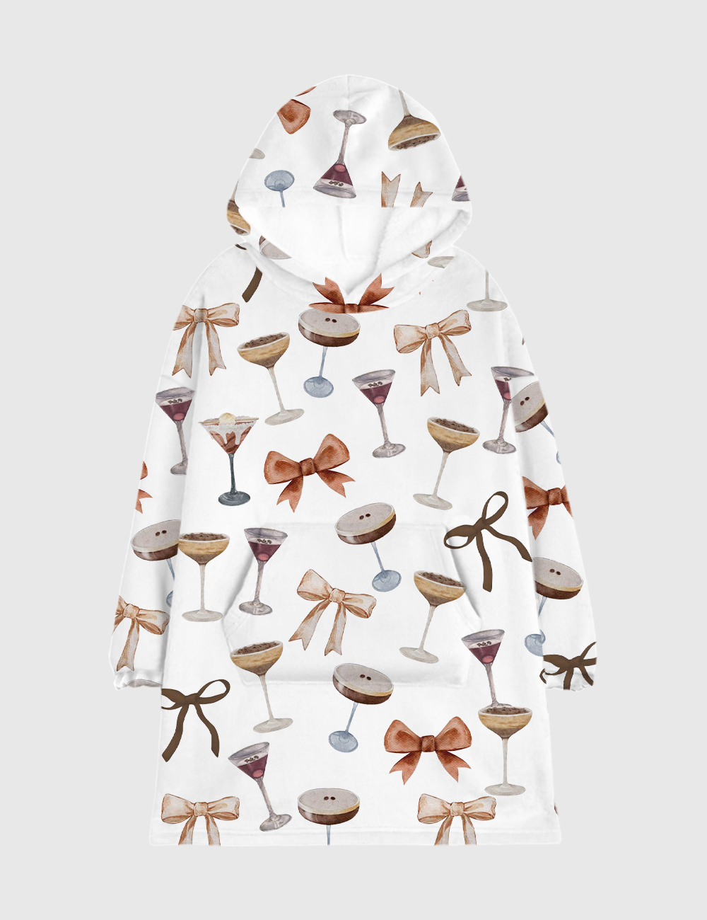 Espresso Martini Coquette Bow Blanket Hoodie