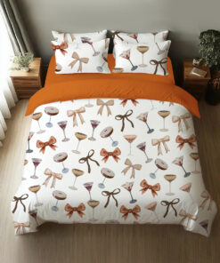 Espresso Martini Coquette Bow Four-Piece Bedding Set