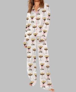 Alternative view of Espresso Martini Pink Bow Pajama Set