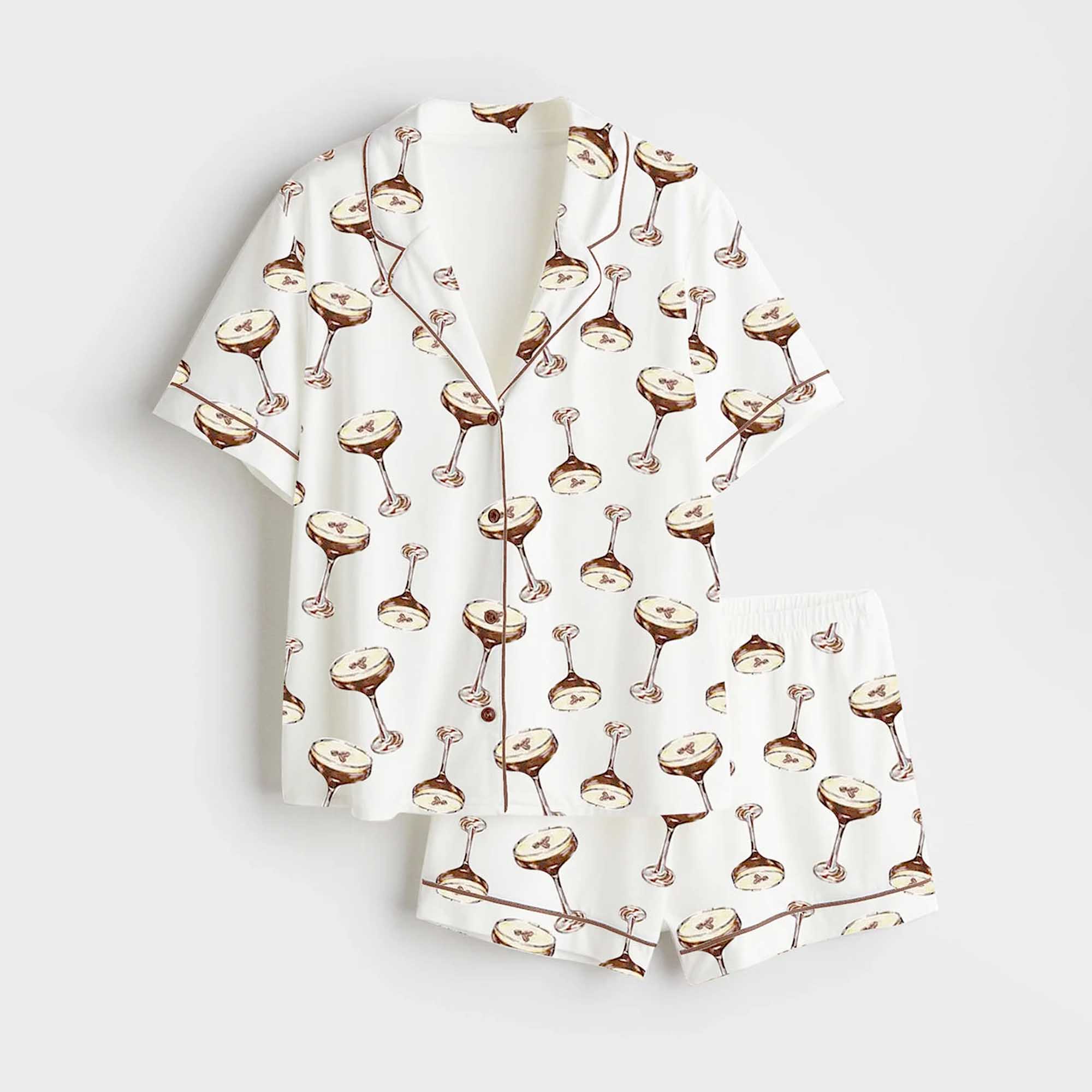 Alternative view of Espresso Martini Satin Pajama Set For Women