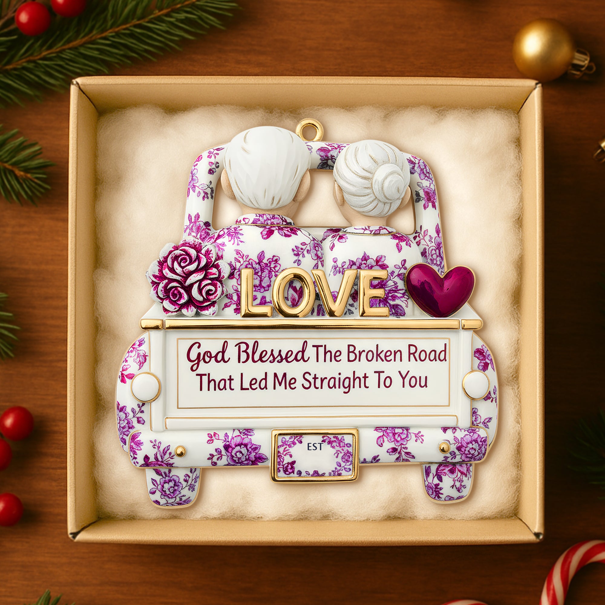 Eternal Journey of Love Christmas Ornament Personalized Gifts For Couple 04TODT161025 - Image 3
