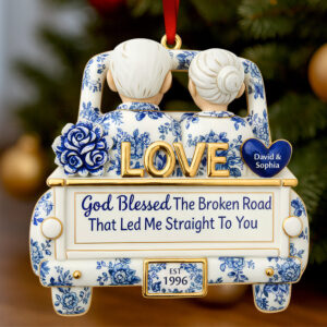 Alternative view of Eternal Journey of Love Christmas Ornament Personalized Gifts For Couple 04TODT161025