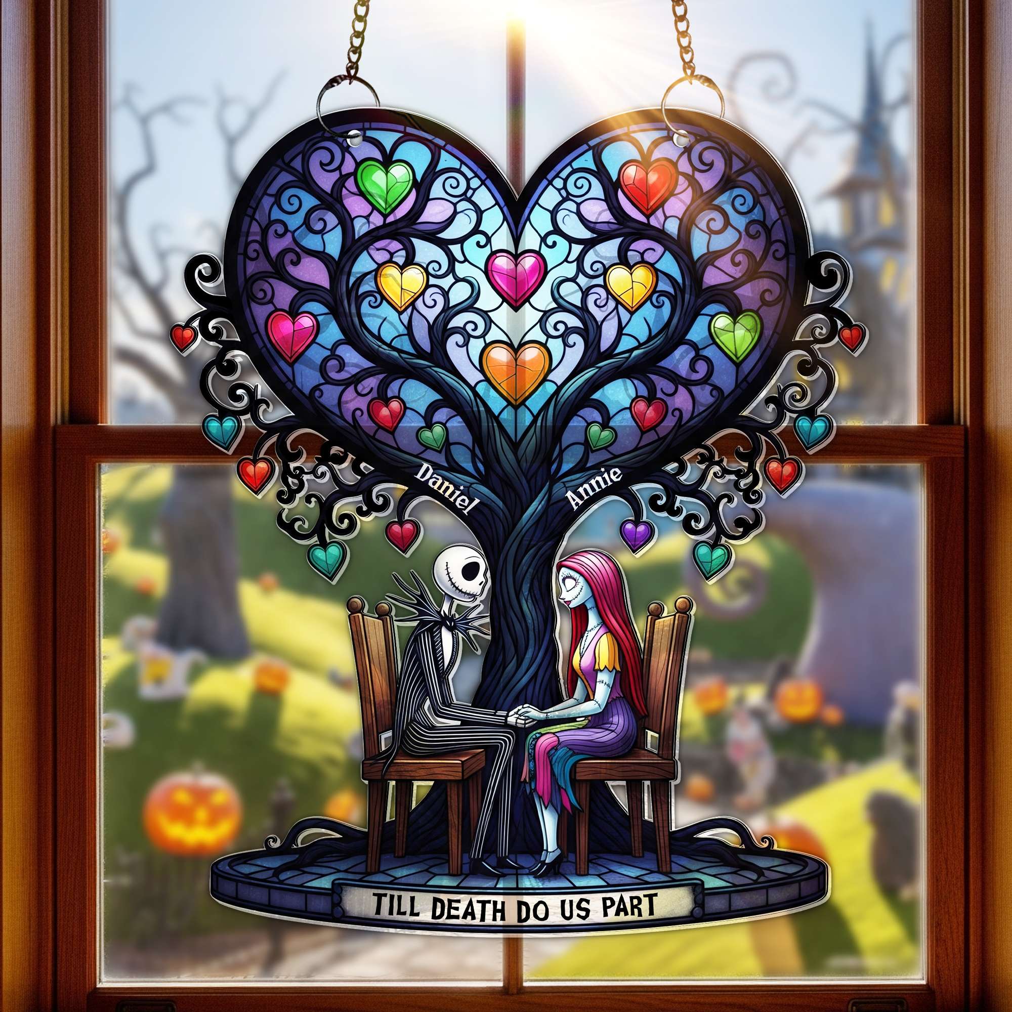 Eternal Love Tree Suncatcher - Personalized Gifts For Couple 05PGLU160725