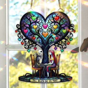 Alternative view of Eternal Love Tree Suncatcher  - Personalized Gifts For Couple 05PGLU160725