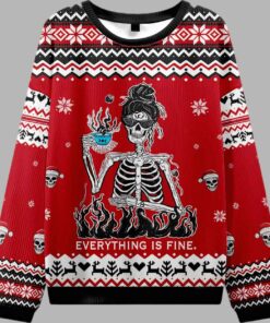 Everything Is Fine Ugly Christmas Sweater