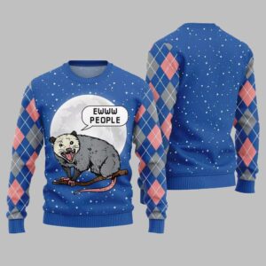 Ew People Possum Ugly Sweater Christmas - Grishko.com