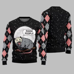 Alternative view of Ew People Possum Ugly Sweater Christmas - Grishko.com