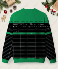 Alternative view of Excel Funny Night Mode Ugly Christmas Fuzzy Fleece Sweatshirt