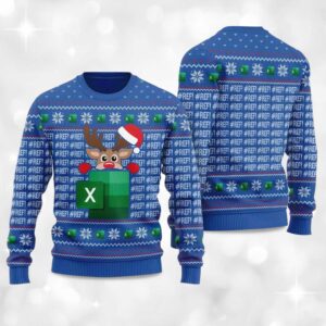 Alternative view of EXCEL Sheets Reindeer Ugly Christmas Sweater