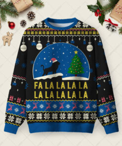FA LA LA LA LA Ugly Christmas Fuzzy Fleece Sweatshirt