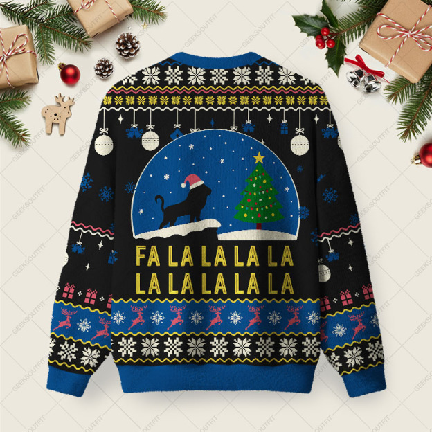 Alternative view of FA LA LA LA LA Ugly Christmas Fuzzy Fleece Sweatshirt