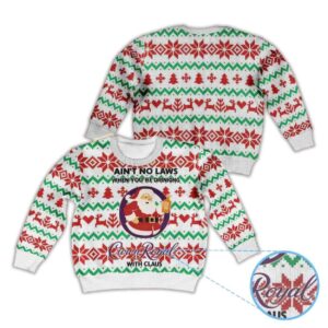 Alternative view of Fair Isle Santa Crown Royal Ugly Christmas Sweater