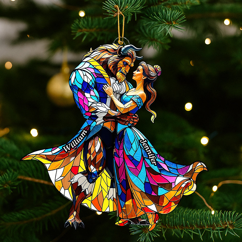Alternative view of Fairy Tale Couple Christmas Ornament - Personalized Gifts For Couple 02tgqn110925