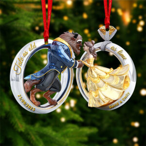 Fairy Tale Couple Christmas Ornament - Set Of 2 Personalized Gifts For Couple 01tgqn180825