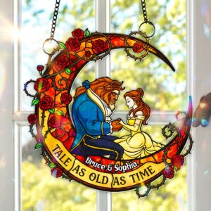 Alternative view of Fairytale Couple Suncatcher Ornament - Personalized Gifts For Couple 01HULU080825
