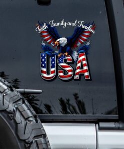 Faith, Family & Freedom America 250 Years Car Window Decal Sticker