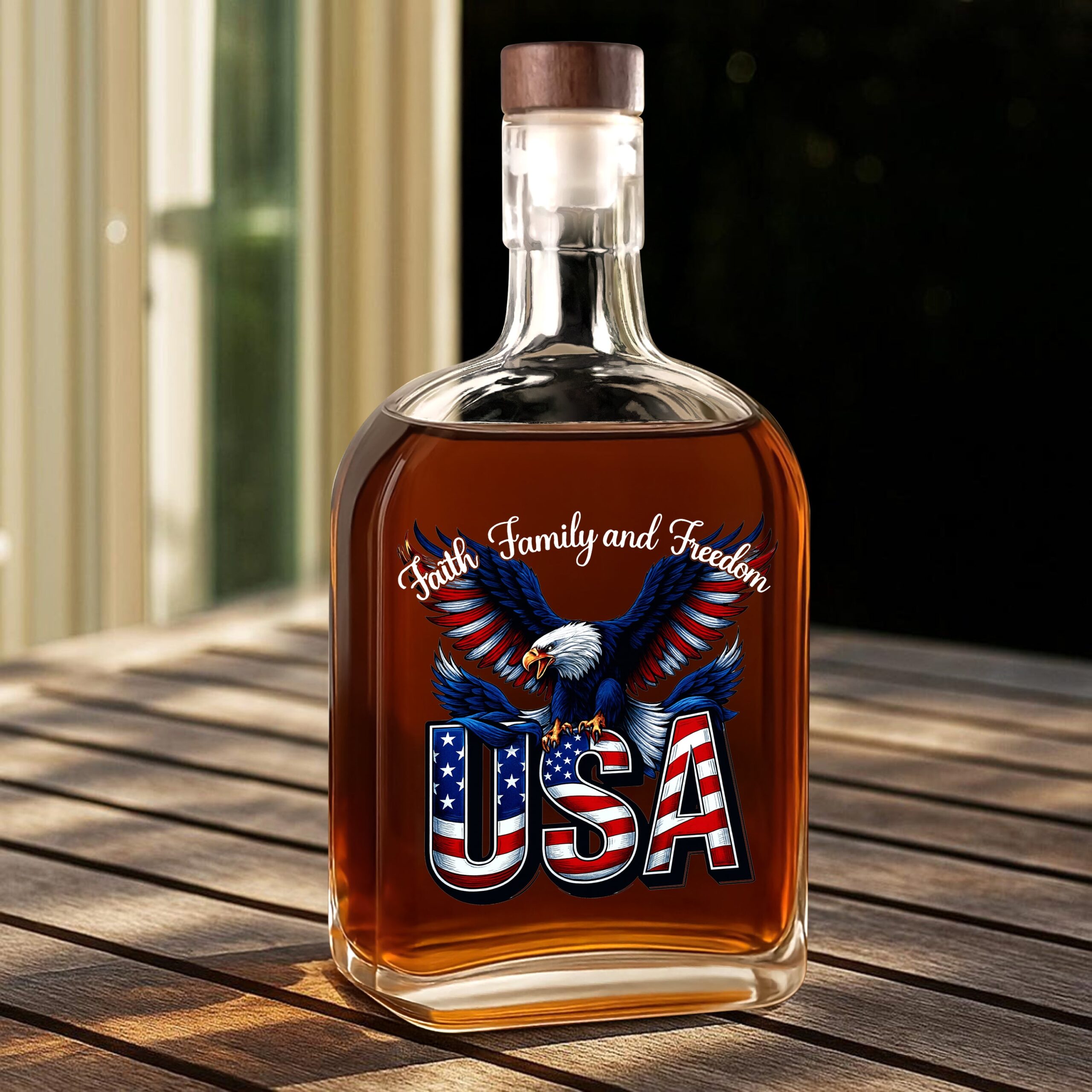 Faith, Family & Freedom America 250 Years Patriotic Whiskey Bottle LM32 897357 - Image 5