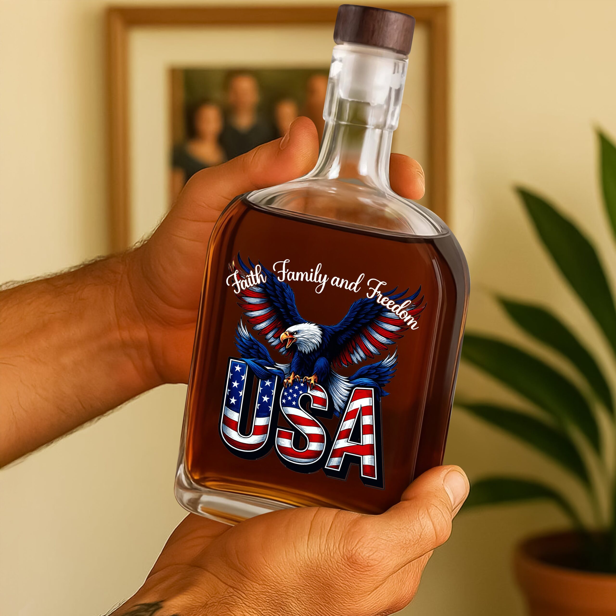 Faith, Family & Freedom America 250 Years Patriotic Whiskey Bottle LM32 897357 - Image 4