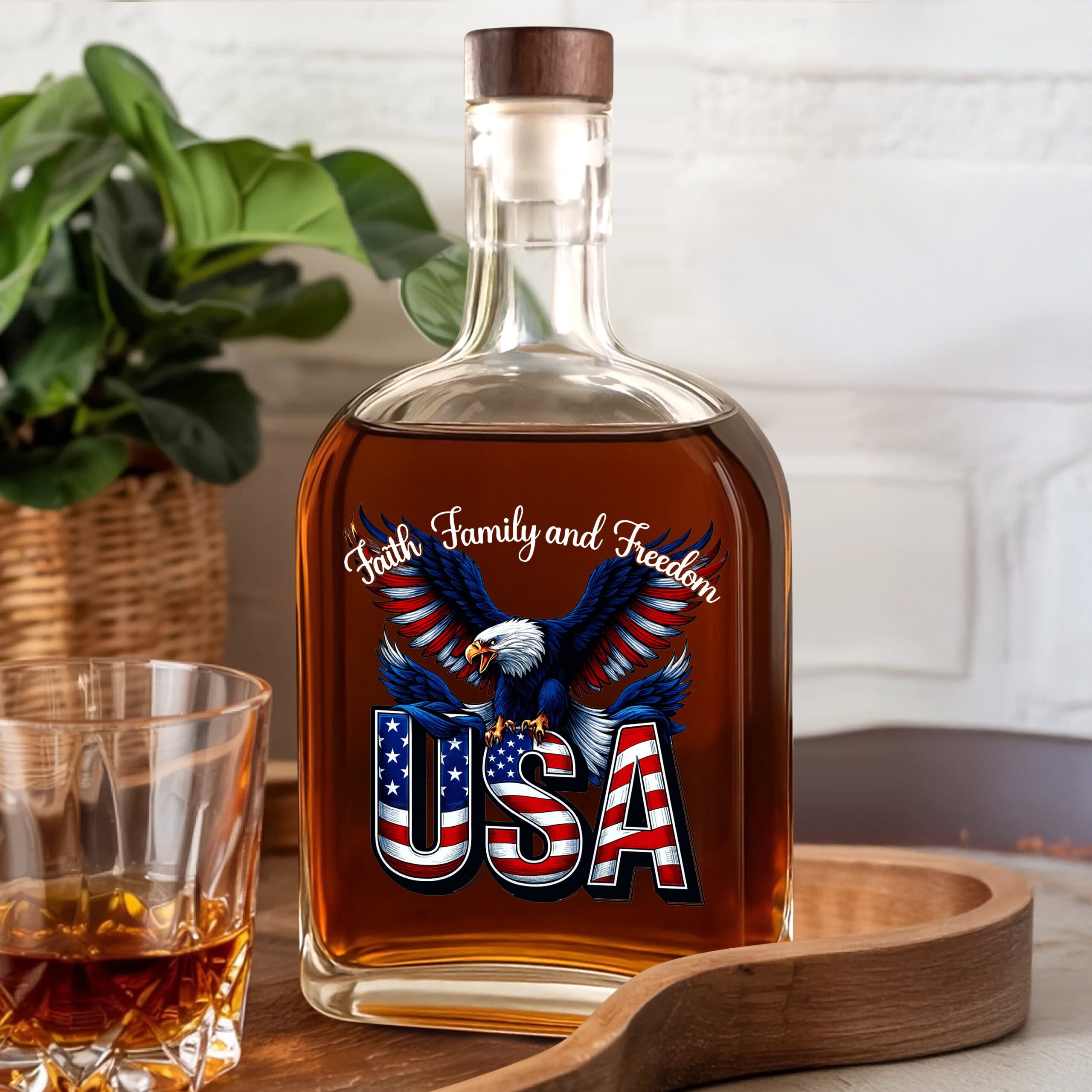 Faith, Family & Freedom America 250 Years Patriotic Whiskey Bottle LM32 897357 - Image 6