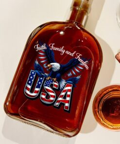 Alternative view of Faith, Family & Freedom America 250 Years Patriotic Whiskey Bottle