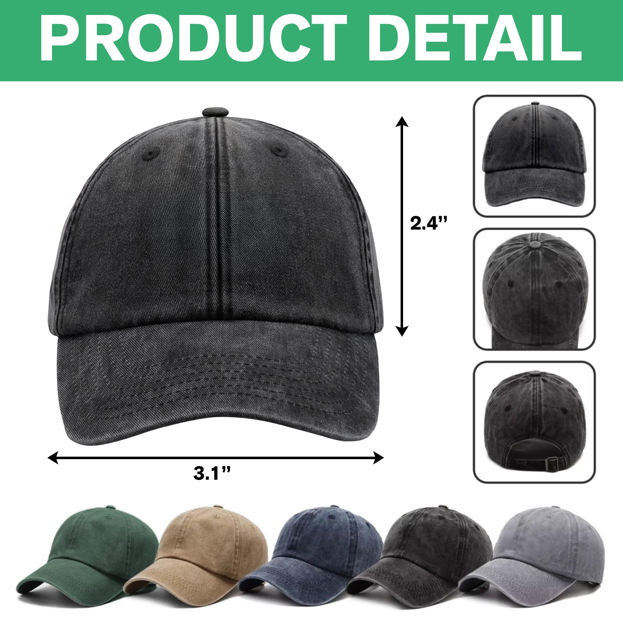 Faith, Family & Freedom America 250 Years Washed Denim Baseball Cap LM32 897353 - Image 7