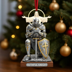 Faithful Knight Christmas Ornament– Personalized Gifts for Christian 04huqn120925