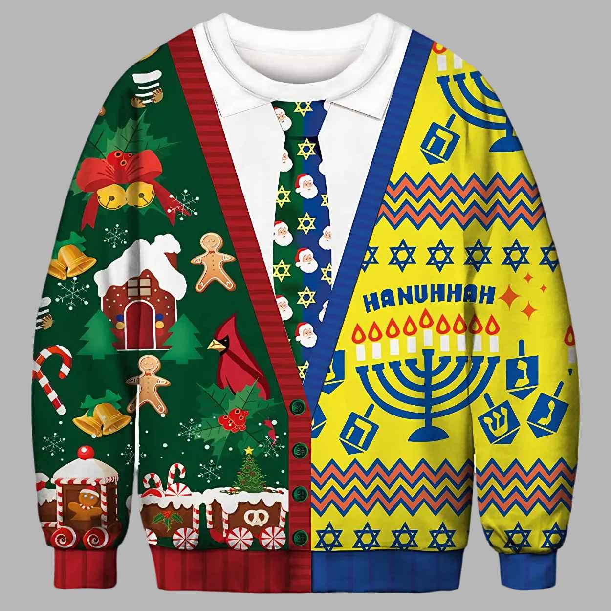 Fake Suit Ugly Christmas Sweater - gullprint.com