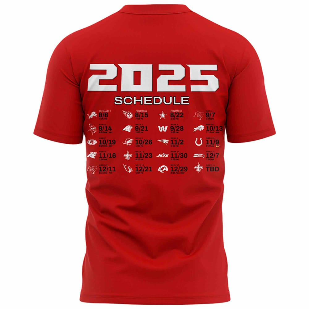 Falcons 2025 Schedule Shirt - Image 3