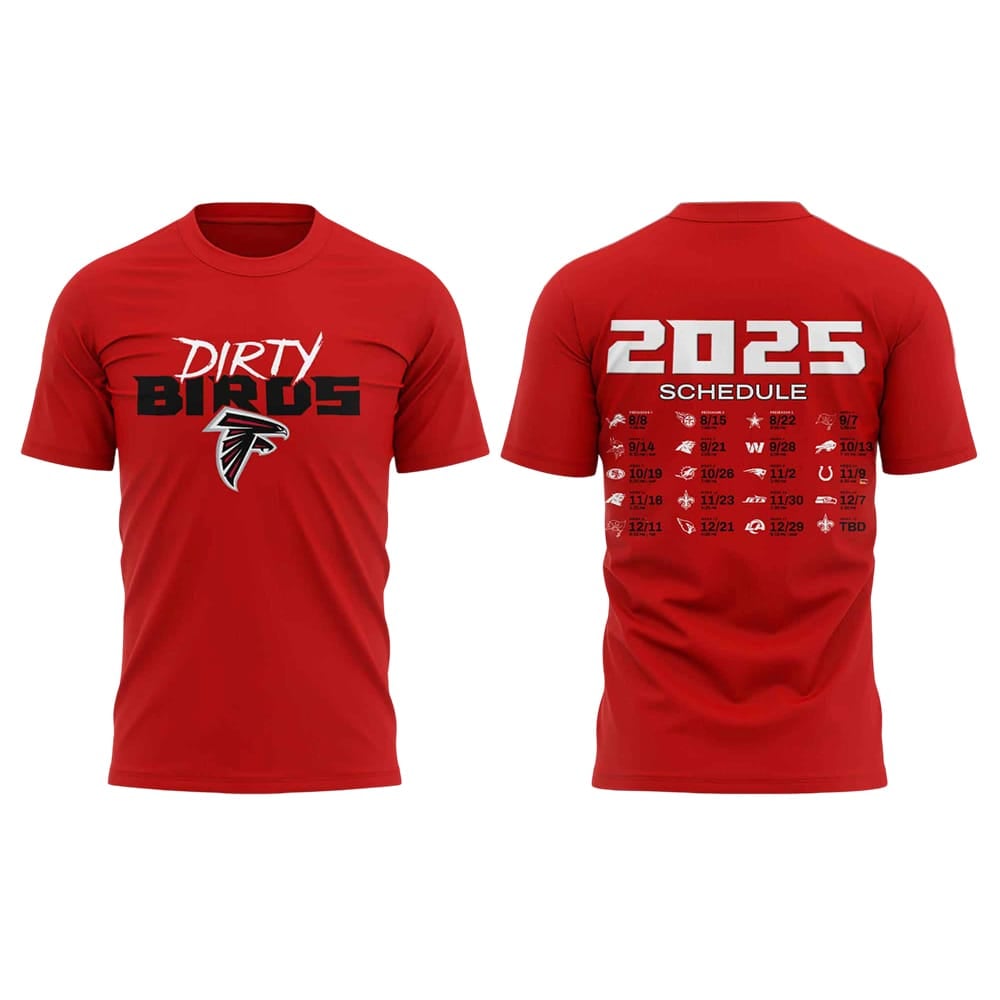 Falcons 2025 Schedule Shirt