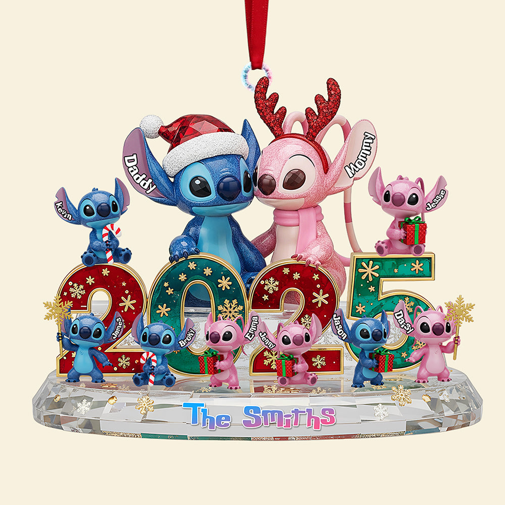 Family Crystal Custom Shape Acrylic Ornament, Personalized Gifts For Christmas 01pgta281025 - Image 4