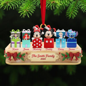 Family Custom Shape Acrylic Christmas Ornament, Personalized Gifts For Family 03hyta041125