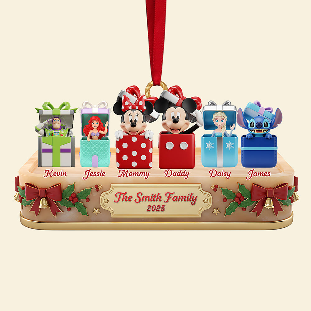 Family Custom Shape Acrylic Christmas Ornament, Personalized Gifts For Family 03hyta041125 - Image 4