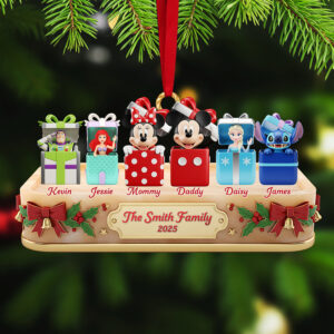 Alternative view of Family Custom Shape Acrylic Christmas Ornament, Personalized Gifts For Family 03hyta041125